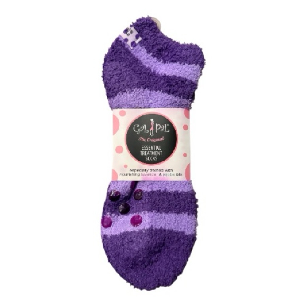 Purple Striped Essential Treatment Socks